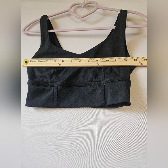 JoyLab -XS Black Sports Bra with Wide Straps and Scoop Neckline - Picture 2 of 5